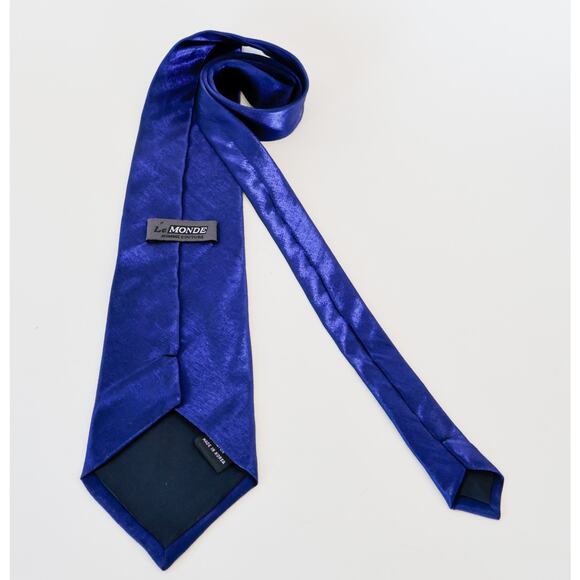 VTG 90s Le Monde Iridescent Necktie Business Corporate Wedding Classic Grandpa - Picture 10 of 14